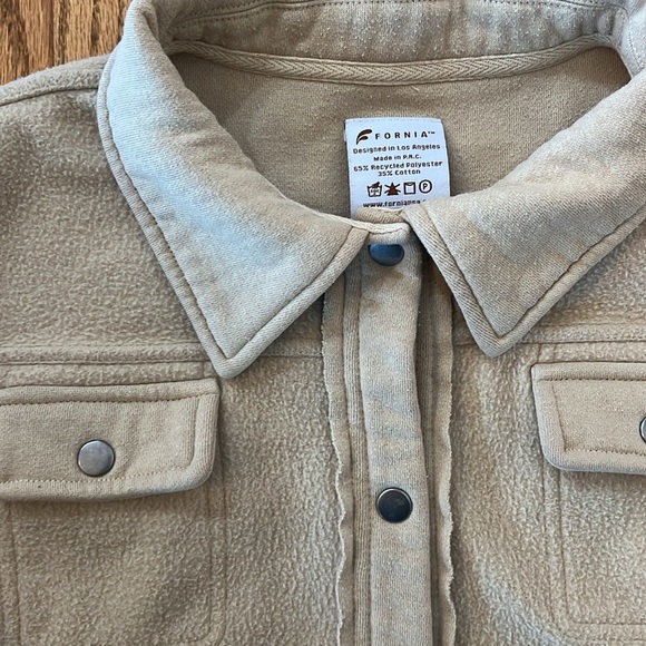 Fornia shacket girls size 12 chore coat warm jacket neutral 100% recycled poly - Picture 3 of 7